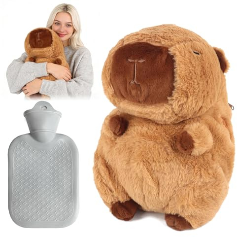 Capybara Wärmflasche,Capybara Plüsch tier Eingebauter Warmwasser beutel, Winter heizung