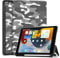TNP Case for iPad 9th Gen 2021/iPad 8th 2020/iPad 7th 2019 Generation Protective Cover with Pencil Holder - 10.2 inch Slim Soft TPU Trifold Stand PU Leather Folio Auto Sleep Wake - Camouflage Gray