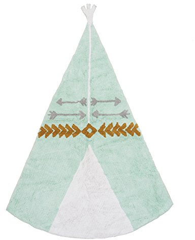 Aratextil. Alfombra Infantil 100% Algodón lavable en lavadora Colección Arizona Mint 120x160 cms