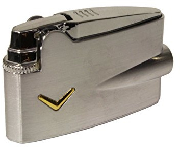 Accendino Ronson Varaflame Mini, cromato opaco e satinato