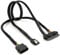 POPPSTAR Cavo Sata Dual Power 50 cm - cavo combinato (cavo dati Sata 3 7-pin per trasmissione dati & cavo alimentazione 4-pin Molex a 15-pin S-ATA), sleevato, nero