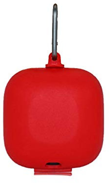 UKCOCO Compatible Powerbeats Pro Case Cover Silicone Full Protective Shockproof Case Wireless Headset Protective Case Cover with Carabiner - Red