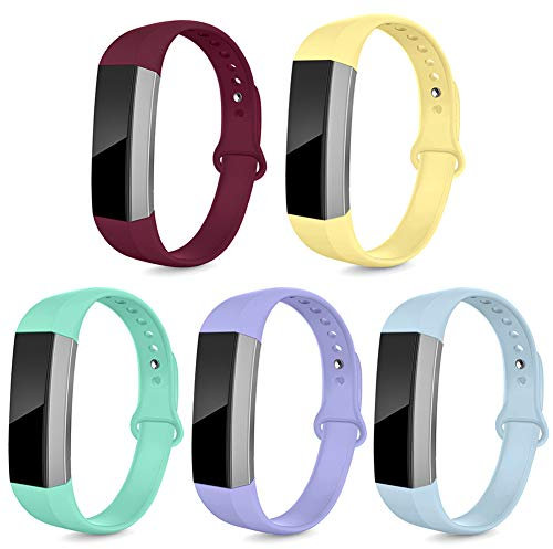 NAHAI Armbänder kompatibel mit Fitbit Alta HR/Fitbit Alta für Damen und Herren, 5 Packungen, weiches Silikon, Ersatz-Sportarmband, Zubehör für Fitbit Alta