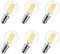 LVWIT 4W Small Bayonet B15 Golf Ball Led Filament,SES Edison Bayonet Golf Bulb 40W Equivalent,470Lm, Warm White 2700K Led Bayonet Light Bulb B15,220-240V, 77 * 45MM,Non-Dimmable (6 PCS)