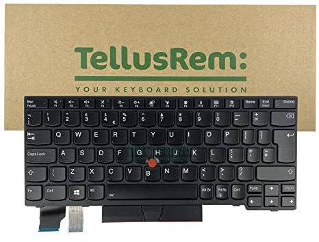 TellusRem replacement UK backlit keyboard for Lenovo Thinkpad X280 X390 X395