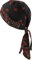 fashionchimp Zandana aus 100% Baumwolle, Bandana-Kopftuch, Bikertuch für Damen und Herren, Muster-Print (Schwarz/Rot-Paisley)