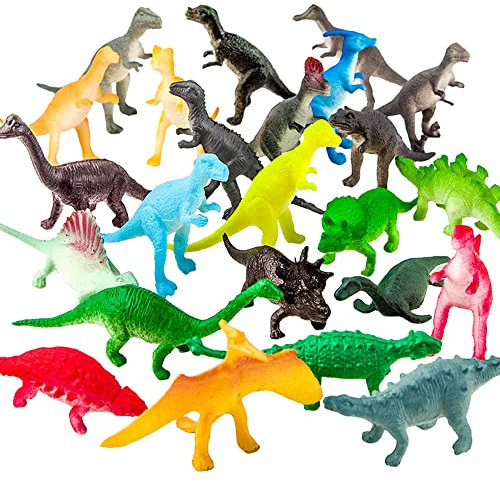 YeoNational&Toys 72 Stücke Mini-Dinosaurier-Set,Figuren von Dinosauriern,Gemsichte Plastikdinosaurier,Tierwelt,Speilset,Spielzeug für Jungs,sicheres Material,Partyzubehör,Lernstoffe
