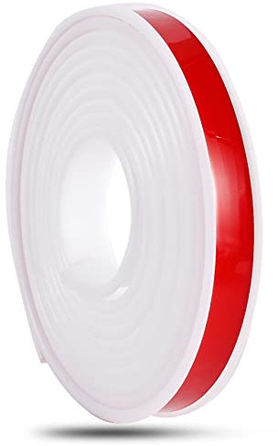 Kantenband, TPE, selbstklebendes Möbelkantenband, U-Form, Kantenschutz, für Sperrholz, Schrank, Reparatur, Möbel, Restauration (18 mm, Weiß, 1 m)