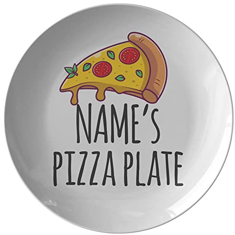 Personalizzato nome per bambini cena pizza piatto famiglia cucina decorazione casa riscaldamento per nuova casa pizza personalizzata nome a tema Foodie piatto cucina decorazione per la casa per figlio