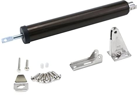 WDONAY 1 ferme-porte en alliage d'aluminium, fermeture automatique silencieuse, convient pour un poids de porte de 15 à 30 kg (noir) accessoires à vis inclus
