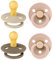 BIBS Colour Schnuller 4er-Pack, BPA-frei, Kirschform Nippel. Naturkautschuk/Latex, Hergestellt in Dänemark. 0-6 Monate (4er Pack), Baby Blush Colours