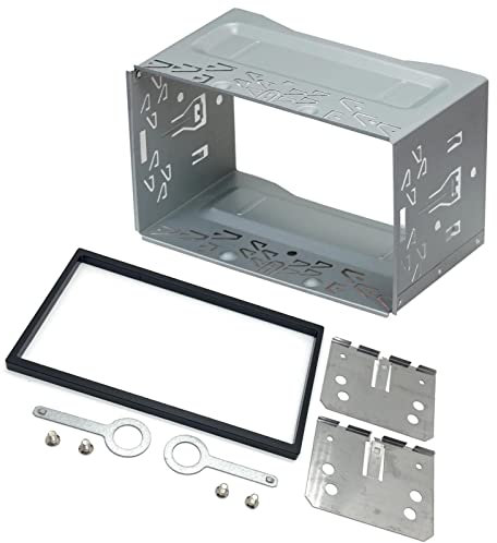 Sound Way Kit Installazione Autoradio, Plancia Metallica 2 DIN, Cornice 2 DIN, Chiavi di Smontaggio, compatibile con la maggior parte delle Radio Cinesi