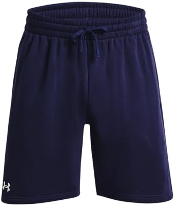 Under Armour Herren Rival Fleece Shorts, kurze Sporthose aus weichem Fleece, leichte Shorts mit offenen Seitentaschen und Druckknopftasche hinten