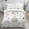 VULORA Bettwäsche 135x200 Eule Bettbezug mit Reißverschluss 100% Mikrofaser Bettwäsche-Sets für Junge Mädchen 3D Druck Karikatur Tier Kinderbettwäsche mit 2 Kissenbezüge 80x80cm Winter