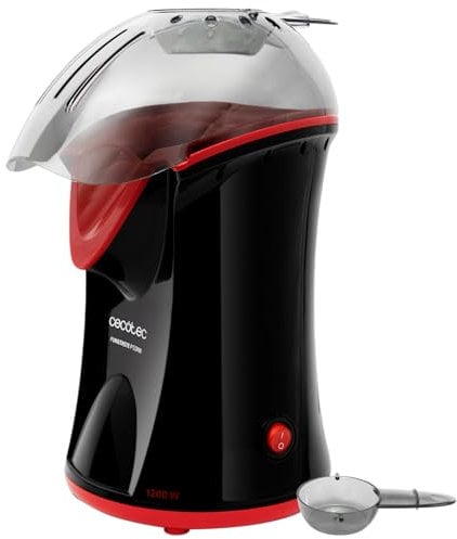 Cecotec - Machine à Pop-Corn Fun&Taste Pop Corn - Machine à pop-corn de 1200W, Système Amovible, Cuillère de Dosage Incluse, Protection Contre la Surchauffe