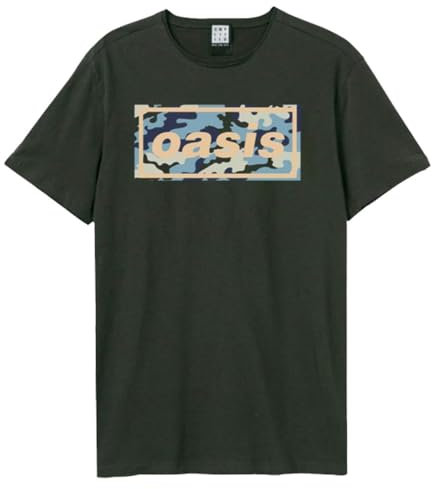 Amplified Camo Logo Adult Unisex Oasis T-Shirt (XXL) (Charcoal)