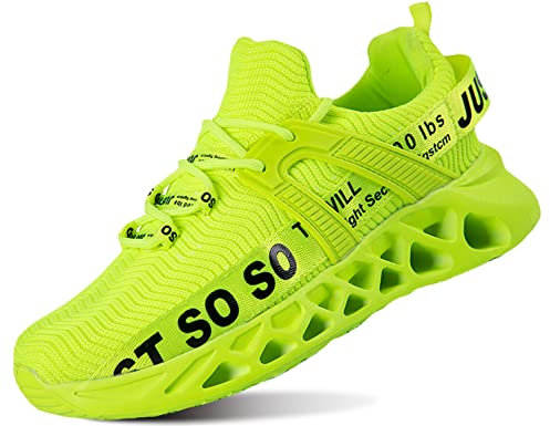 Herren Sportschuhe Laufschuhe Turnschuhe Luftpolster Trainers Running Leichte Schuhe Fitness Atmungsaktiv Gym Grün 47EU
