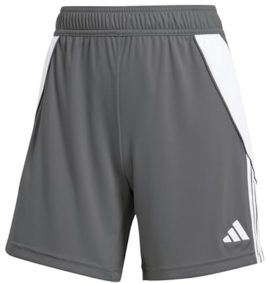 Adidas Women's Tiro 24 Shorts, Team Mid Grey/White, Medium Inseam