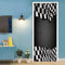 3D Türtapete Selbstklebend Türposter - Schwarz-Weiß Gestreiftes Plaid 77 X 200 Cm / 30,31 X 78,74 Zoll - Türaufkleber Fototapete Abziehen Und Aufkleben Türfolie Poster Tapete - Kinderzimmer Wohnzimme