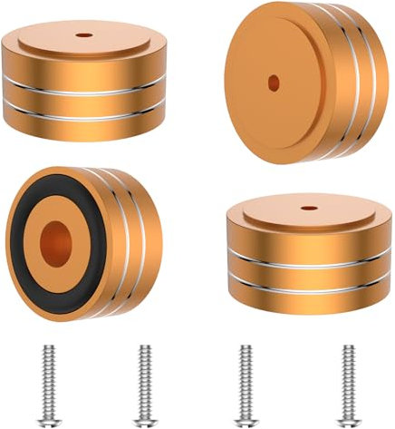 Brollitest 4X High End Lautsprecher Füße, Audio Absorber Dämpfer Schwingungsdämpfer,40x20mm subwoofer füße-Gold