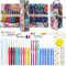 JOZEA Häkelsets, Zylindrische Form Häkelnadeln Set, Bunte Ergonomische Griffe Häkelnadeln, Zubehör Kit Häkelnadeln, mit tragbare Organisator Tasche, Rosa Ahornblatt
