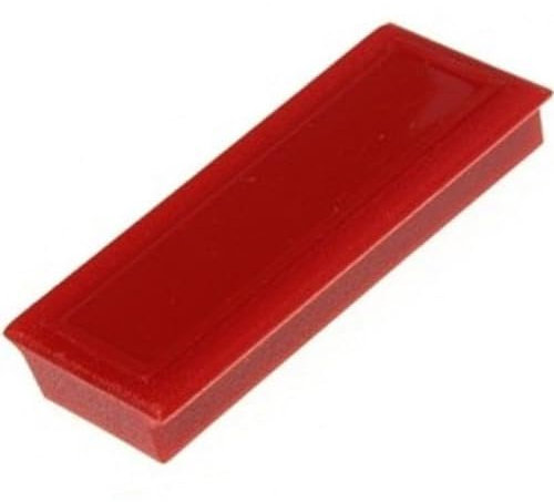 20 x Rechteck-Magnet Ferrit 53 x 22,5 x 9 mm L x B x H Pinnwand Magnete Memomagnet mit Etikettenfläche - Haftkraft 1,5 kg - Büromagnet Kühlschrankmagnet - 20 Stück, Farbe:rot