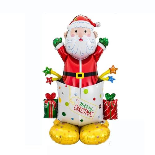Weihnachten stehende Folienballons Weihnachtsmann Schneemann Weihnachtsbaum Ballon Frohe Weihnachten Party Dekoration 2024 Neujahr -A01-wie abgebildet
