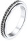 Silvora 925 Silber Damen Frauen Spinner Fingerring 3.5mm breit Fidget Bandring Drehbarer Schwarz Zirkonia Bandring Ringgröße 64.6 (20.75) für Verlobungsring Engagementring Freundschaftsring