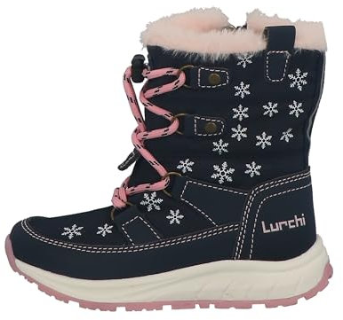 Lurchi Schneestiefel Alby-TEX, Farbe:Navy-Rose, Größe:26