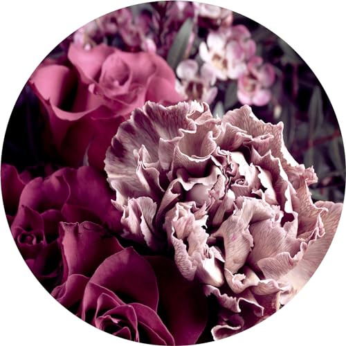 Pro-Art Glasbild Baroque Flowers VI, rund 20 cm