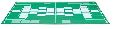 Leuchtturm 371687 Joachim Fußball Spielmatte - 65 x 109,7 cm, Spielfeld-Design, rutschfest, für Sammelkartenspiele - 2 Spieler