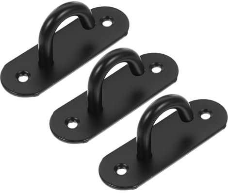 KITANDOVE 3St Wandanker stainless steel Widerstandsbänder Wandaufhänger Halterungshaken Kleiderständer schwarze Kleiderbügel schwere Wandhaken Wandhakenteil groß Widerstandsband die Schaukel