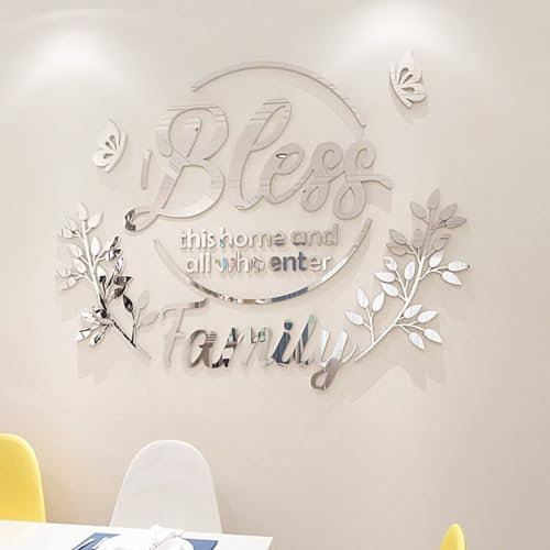 3D Wandtattoo Küche Wandaufkleber - Wandtattoo Küche Selbstklebend Wanddeko Wohnzimmer Aufkleber Wandsticker Fototapete Sprüche Wandaufkleber (Silbrig, 76 * 100cm)