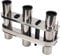 Rutenhalter, Angelrutenhalter Marine Edelstahl 3 Tube Link Rutenhalter Rod Pod mit Werkzeugleiste für Marine Yacht Boot LKW RV