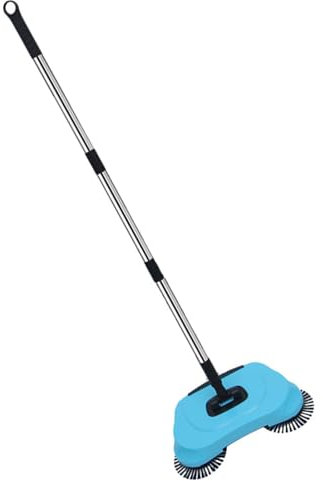 Hand Push Sweeper- Outdoor Hand Sweeper, Hand Sweeper for Carpet | Adjustable Handle Sweeper for Non-Electric Vacuum Cleaners, Floor Cleaning Tools, Hardwood Surfaces, Wood Floors, Laminate