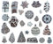 Royal kraft Weihnachten Hölzern Block Drucken Stempel (Set von 25) Bulk01_25D