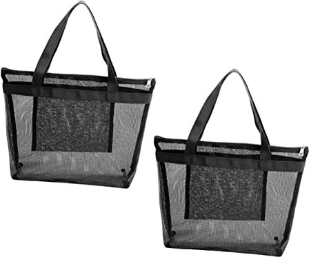 LIFKOME Netz-Strandtasche Für Damen Sandabweisend Und Leicht Zu Reinigen Große Einkaufstasche Aus Nylon Für Strand Pool Und Reisen