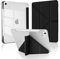 MuyDoux Custodia Origami per iPad Air 6 11 Pollici M2 2024 / iPad Air 4 2020 10,9 iPad Air 5 2022 con Portapenna, Angoli di Visione Multipli 5 in 1, Cover Retro Trasparente Chiaro Antiurto, Nero