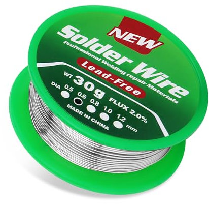 0.6mm,30g Alambre para Soldadura,Hilo Estaño para Soldar,Estaño para Soldar Electronica, Alambre de Soldadura, Hilo Soldadura,Meccion Alambre de Soldadura,para Reparaciones de Soldadura