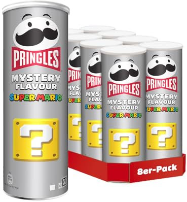 Pringles Mystery Flavour (8 x 165 g) – der unwiderstehliche Snack-Klassiker in der praktischen Dose – Chips mit aufregendem Mystery Geschmack – Pop. Play. Eat.