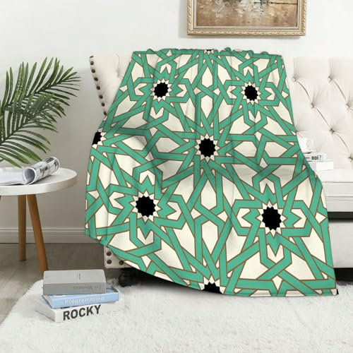MAAPCHP Kuscheldecke Flauschig Decke Fleecedecke Nordafrikanisch inspiriertes arabische Wohndecke Warm Winter Weich,Decke Couch Blanket,Wohn- & Kuscheldecken 76 x 100 cm,Sofa überwurfdecke