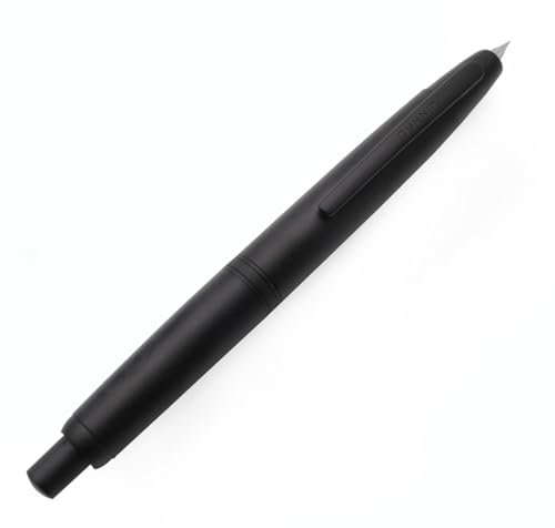 JINHAO 10 Press Fountain Pen Retractable Metal Pen with Ink Converter (Fine Nib, Matte Black)