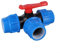 Raccord en polypropylène 3 voies - Tuyau en polyéthylène - Robinet à boisseau sphérique 3 voies - 20/25/32/40/50 mm - Valve en plastique - Raccord en T pour tuyau PE (50 mm)