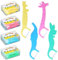 ZYEKIU 160 PCS Zahnseide Stick Kinder, Zahnzwischenraumbürsten für Kinder ab 3 Jahren, Superfloss Ungewachst Ohne Fluorid, Dental Floss für Zahnreinigung Zwischenräume, mit 4 Tierformen