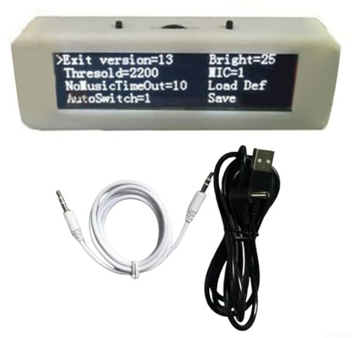 Music Spectrum Display Analyzer 3 12 Zoll für OLED Audio Pegelanzeige VU Meter mit Sonnenlicht Sichtbarkeit und schneller Reaktion (weiß)