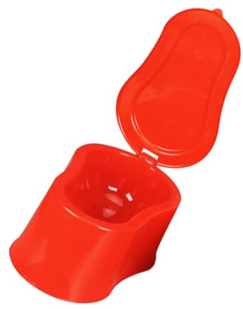 ZUNOXAZ Robuste Tragbare Toilette aus Verstärktem PVC Geruchsreduzierend mit Deckel Leicht Kompakt für Baustellen Camping und Temporäre Nutzung Einfache Reinigung und Zufällige Farbe