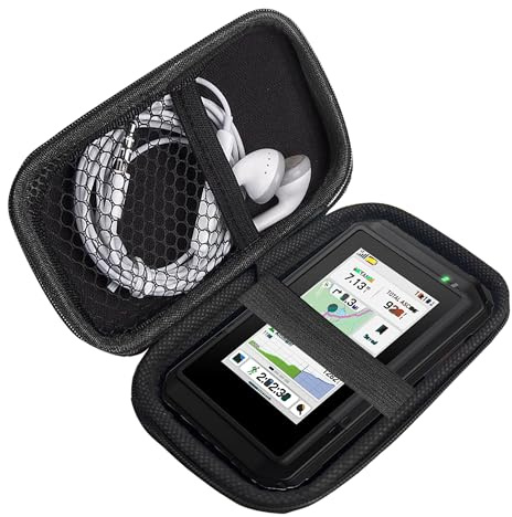 Blueshaweu GPS Tasche Kompatibel für Garmin eTrex Touch - Schutzhülle mit Platz für Ohrhörer, USB-Kabel & Speicherkarte – Kompatibel mit Garmin eTrex Touch (schwarz)