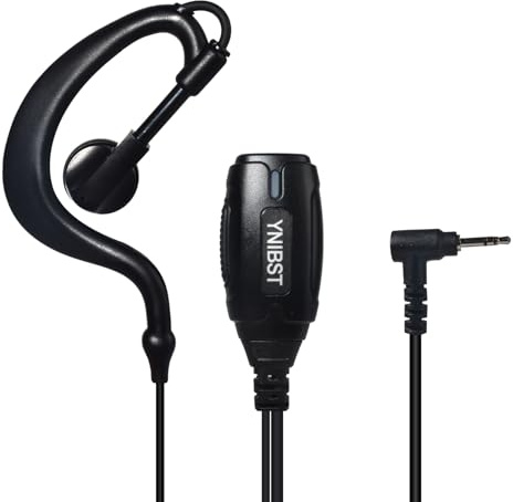 YNIBST Walkie Talkie Earpiece, Radio Headset with G-shape Earhook and PTT | Compatible with Motorola Talkabout, for T62, T82, T82 Extreme, T92, T92 H2O Two Way Radio