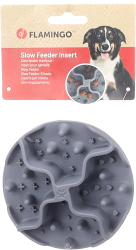 Flamingo Slow Feeder-Einsatz WOOPY GRAU Durchmesser 12CM
