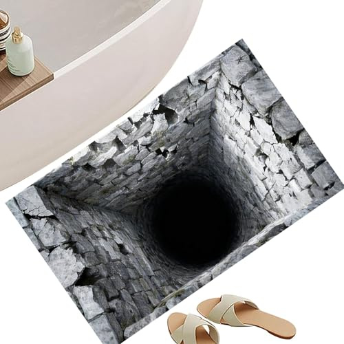 Xinhuju Zerbino porta D entrata esterno, decorazione facile da pulire, moquette interna effetto 3D foro per ingresso, per camera da , casa e dormitorio appartamento festivo
